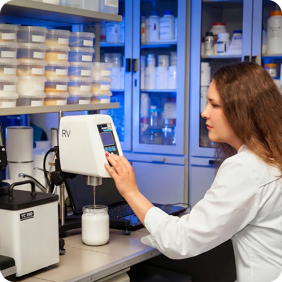 НВП «ЛЮКС-Х» підтримує багаторівневу систему контролю продукції, що виробляється, постійно зростає і розвивається, розробляючи й вдосконалюючи рецептури адгезивів і технологію виробництва.